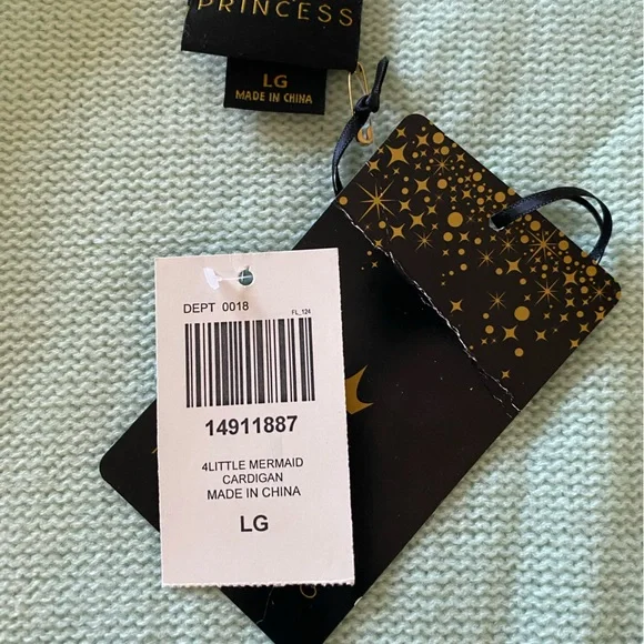 Hot Topic Mint Green Embroidered Cardigan with Multicolor Patches - Picture 2 of 5